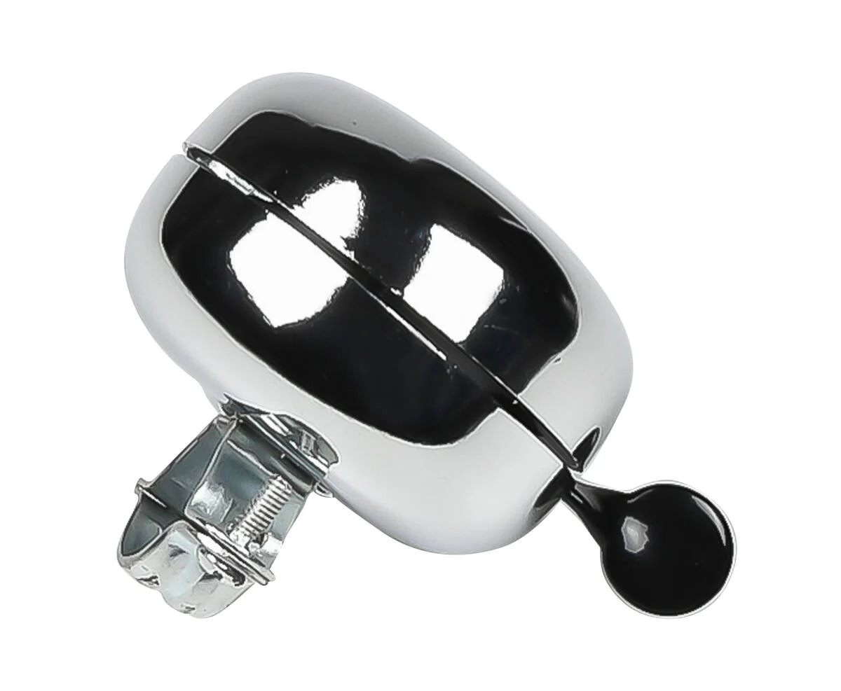 Chromen Ding-Dong Fietsbel 65mm: Helder Geluid voor Veilig Fietsen - Afbeelding 3
