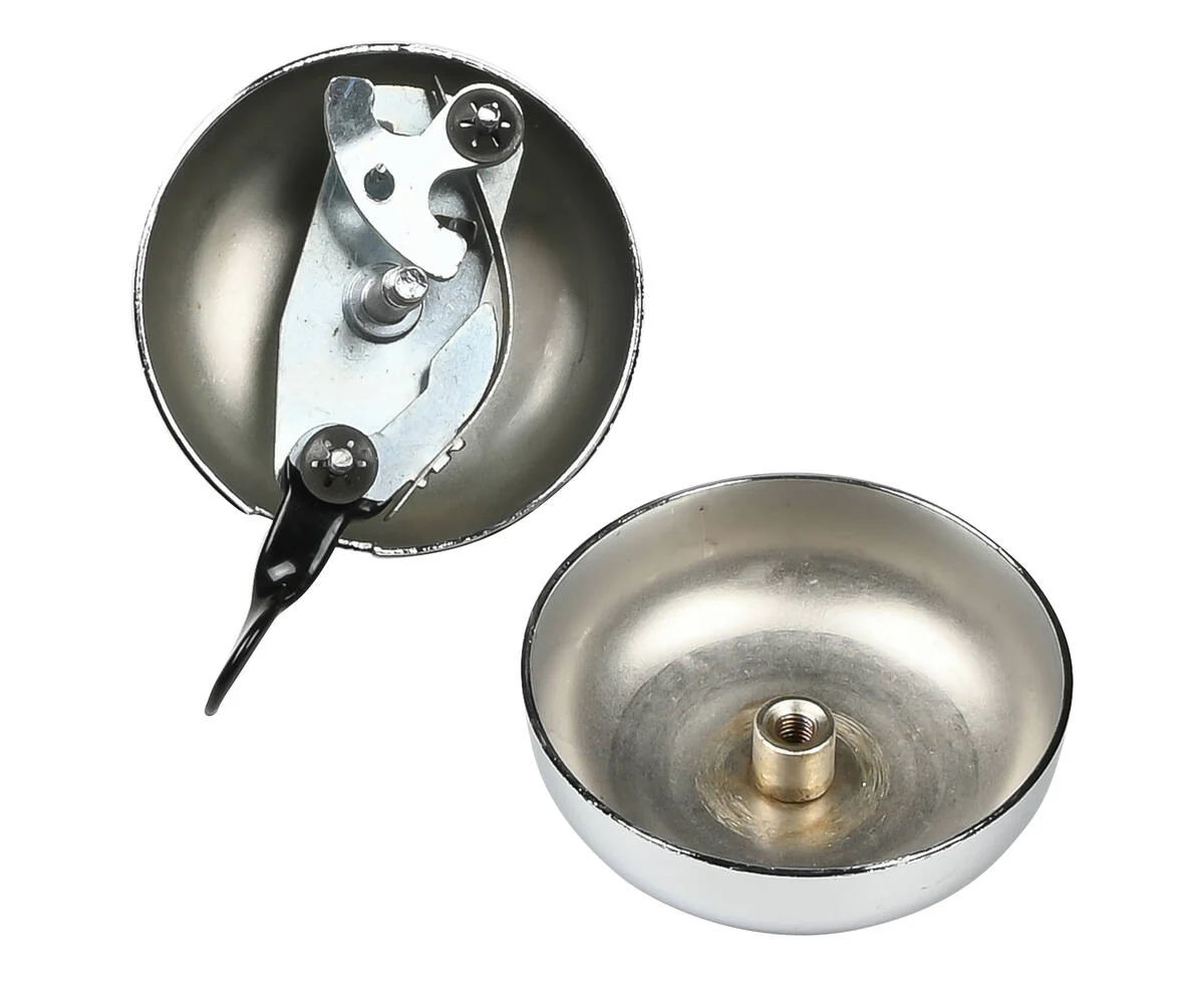 Chromen Ding-Dong Fietsbel 65mm: Helder Geluid voor Veilig Fietsen - Afbeelding 4