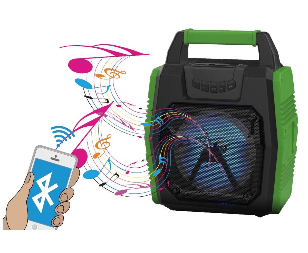 Bluetooth Speaker Radio 5W, 1200mAh, LED, USB, TF, FM, 259x151x341mm - Afbeelding 4