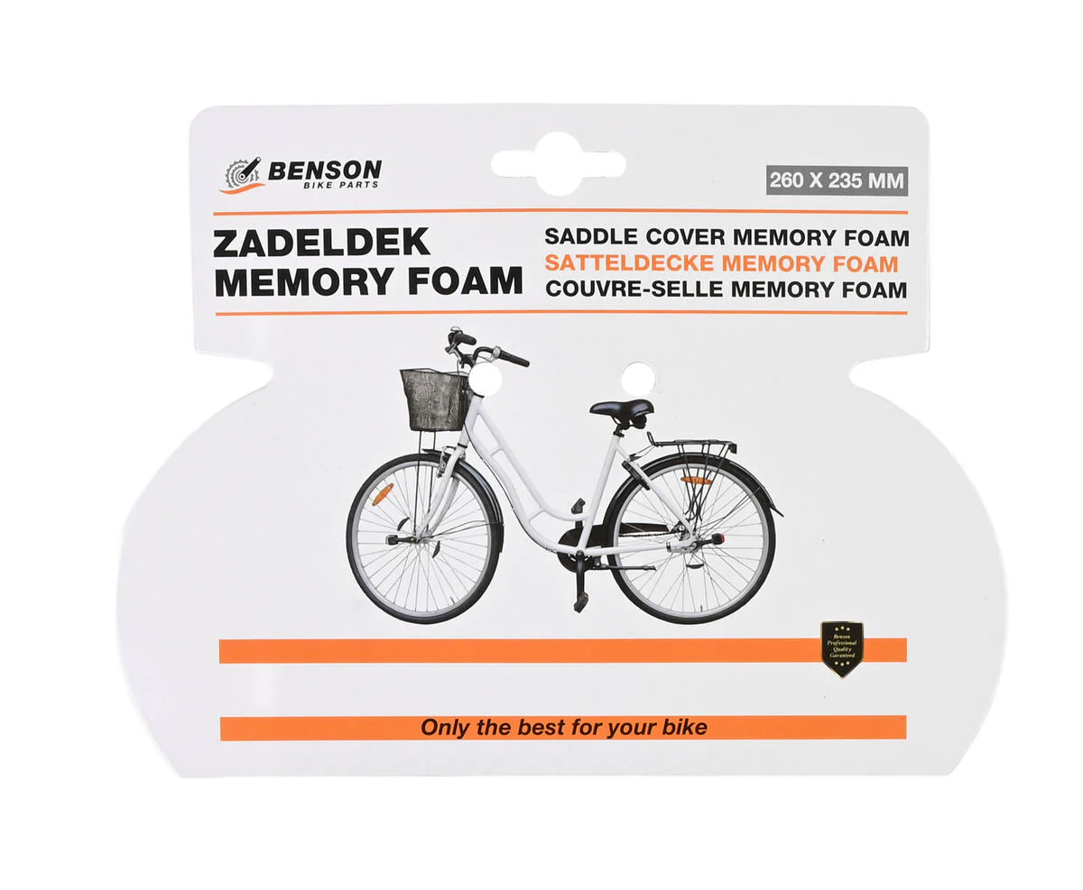 Zadeldek 260x235mm Memory Foam met Reflectie voor Veilig Fietsen - Afbeelding 6